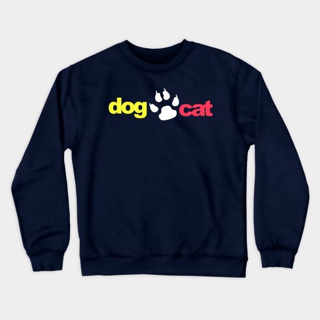 Dog and Cat Crewneck Sweatshirt by Dheoramdana
